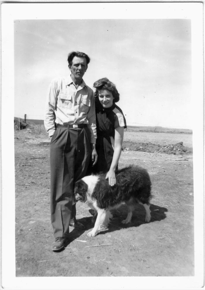 Frank, Sophie, and Frank's dog