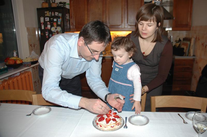 Tadeusz, Tomasz (the eldest son), Hanka (Bożena's granddaughter), and Bożena Kopeć.