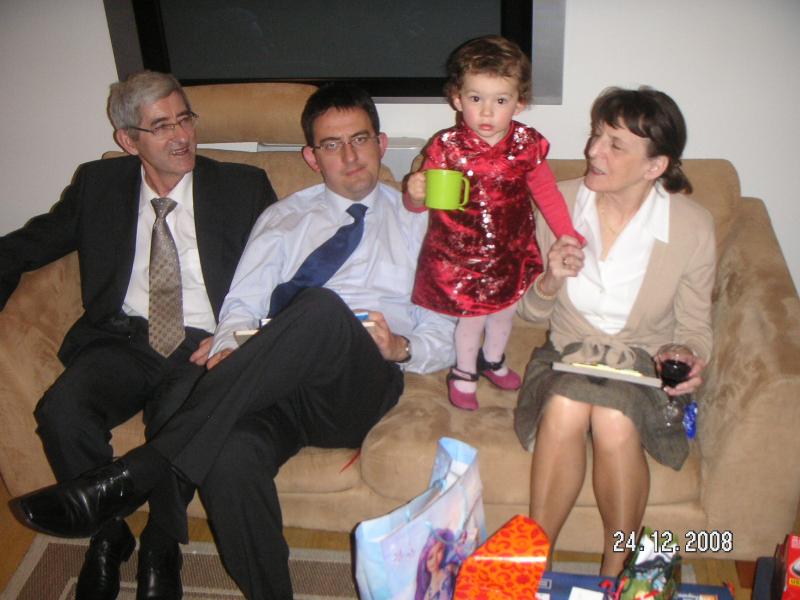 Tadeusz, Tomasz (the eldest son), Hanka (Bożena's granddaughter), and Bożena Kopeć.