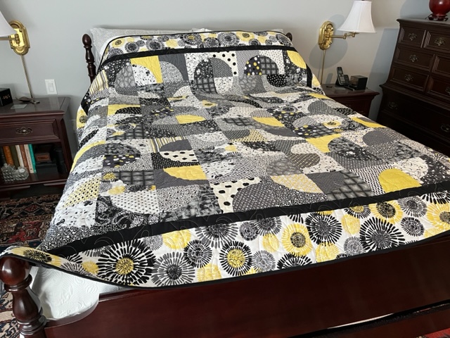 The finished quilt at its home.