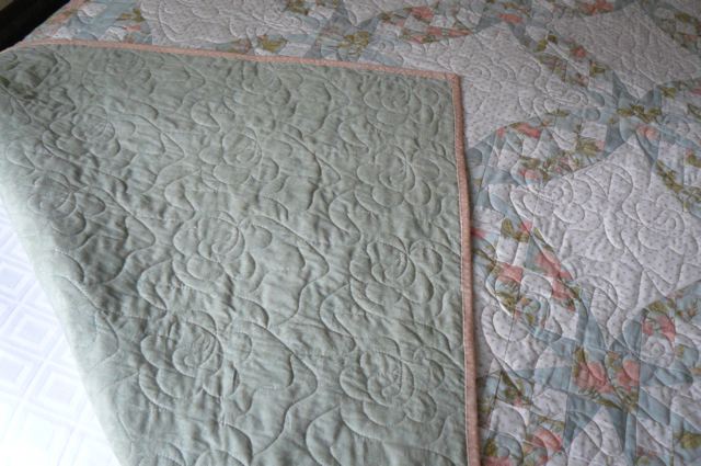 Shot of the quilt's backing fabric..