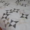 Black and grey starry circles on off-white, lovely!